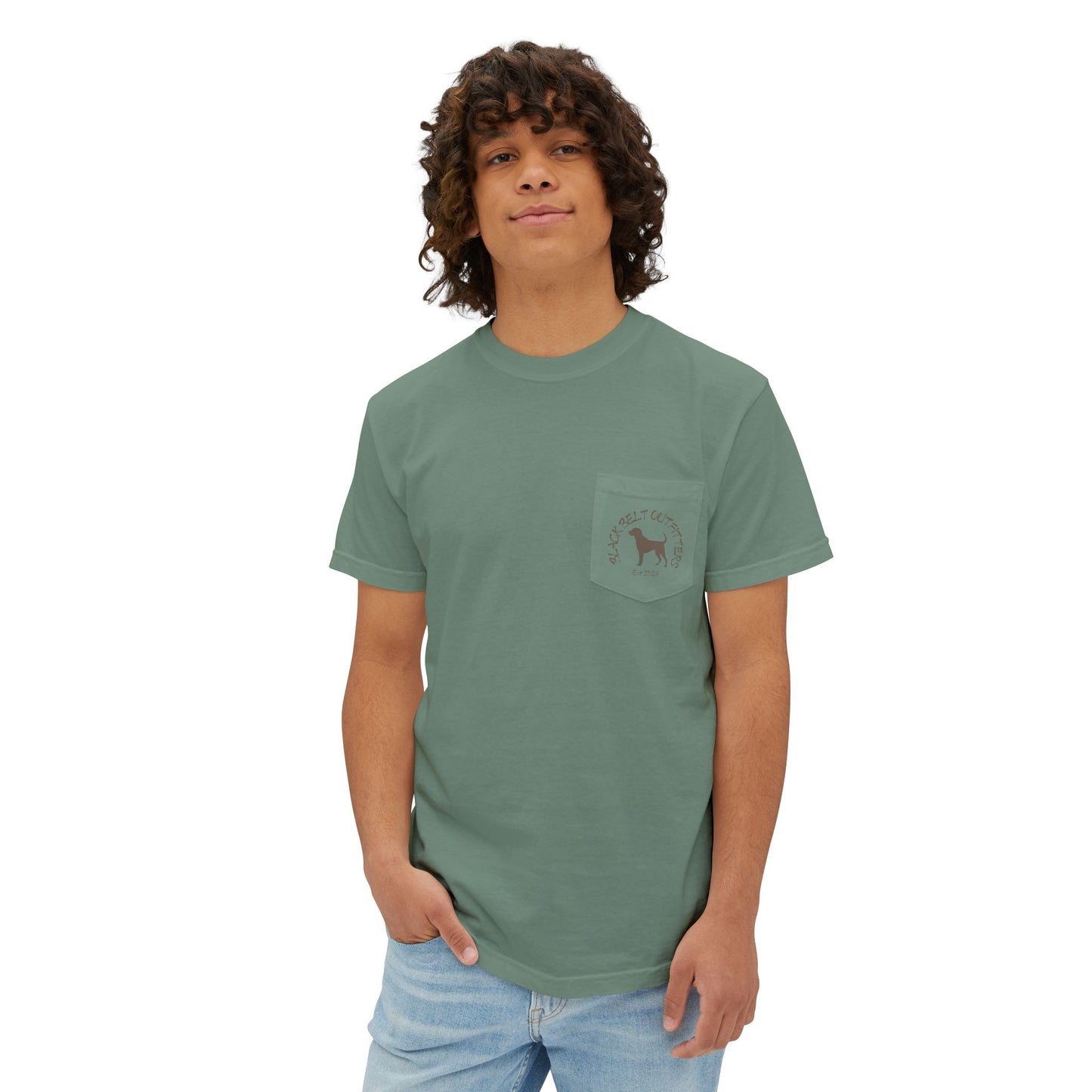 Black belt outfitters Fishing Poles Heart Unisex Garment-Dyed Pocket T-Shirt