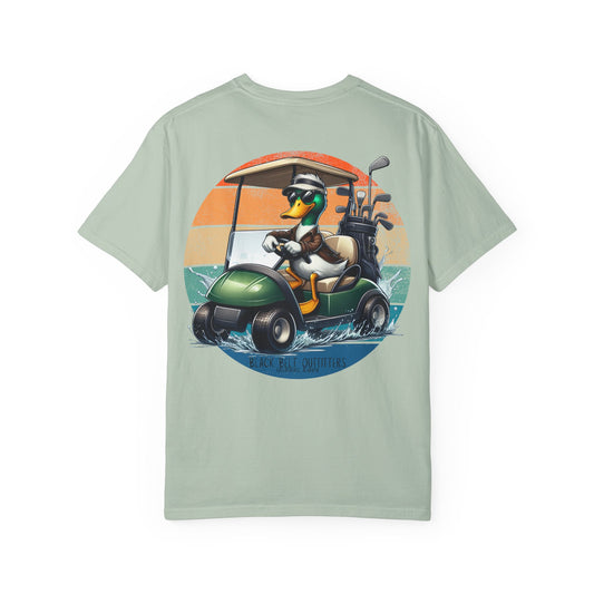 Mallard Duck Golf Cart Unisex T-Shirt, Perfect for Gifts, Father's Day, Golf Events, Casual Wear, Comfortable Tee