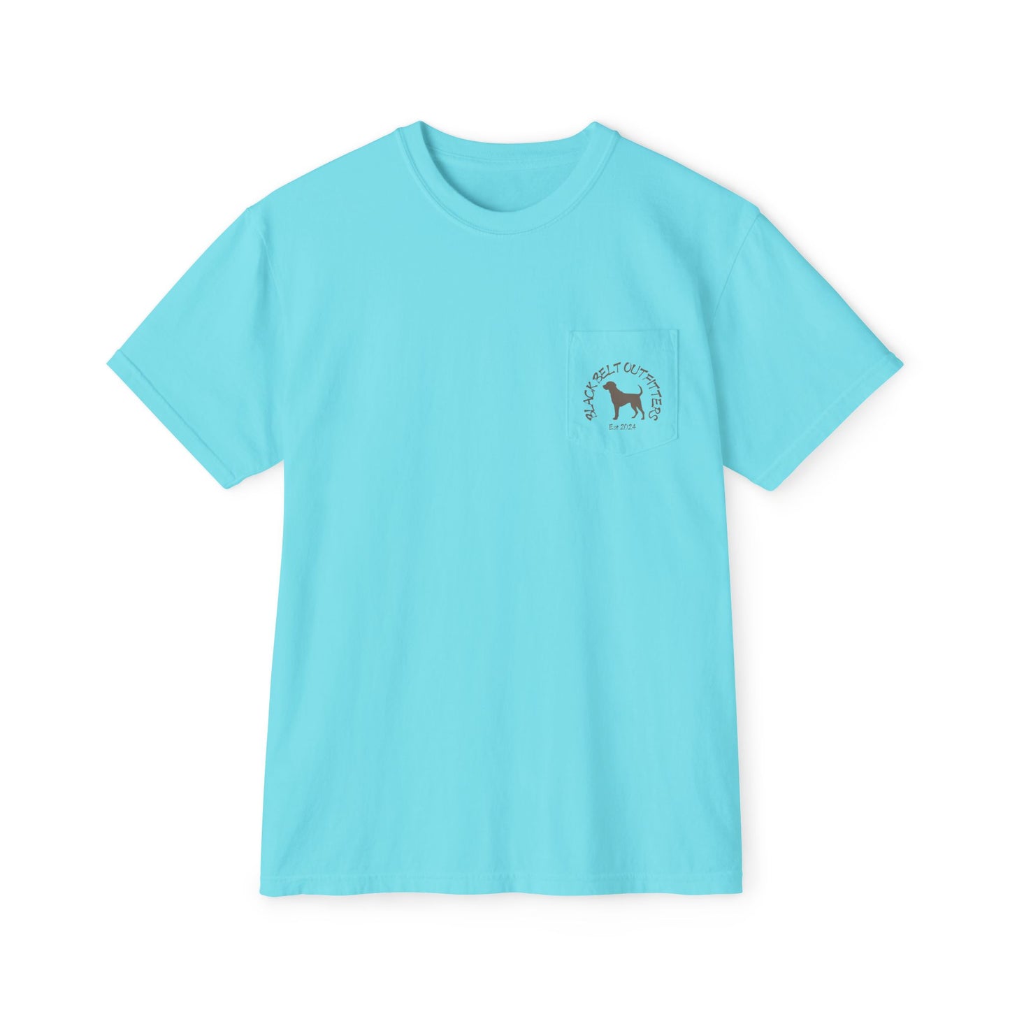 Black belt outfitters Fishing Poles Heart Unisex Garment-Dyed Pocket T-Shirt
