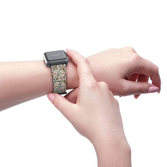 Old school camo duck and dog custom print Watch Band