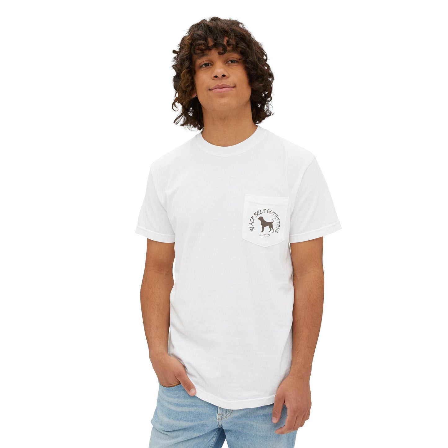 Black belt outfitters Fishing Poles Heart Unisex Garment-Dyed Pocket T-Shirt