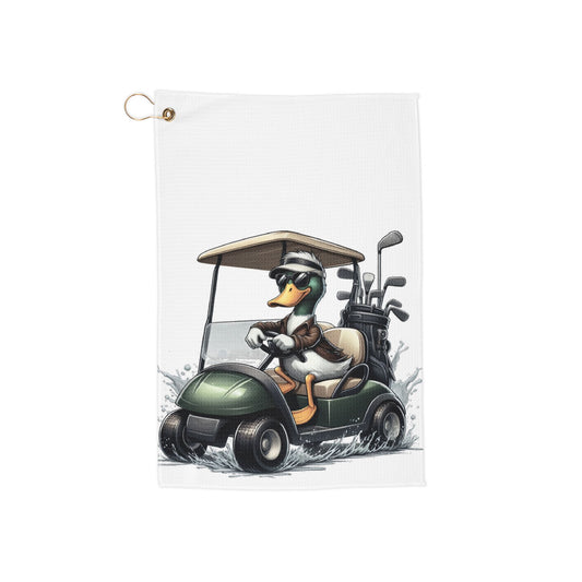 Duck Driving Golf Towel, Great Gift for Golf Fans, Perfect for Birthdays, Father's Day, Club Events