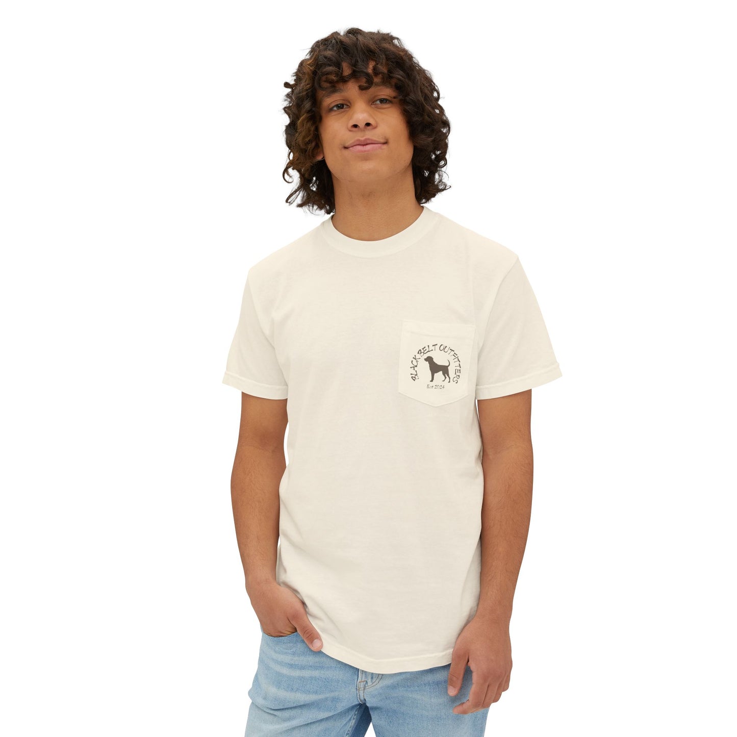 Black belt outfitters Fishing Poles Heart Unisex Garment-Dyed Pocket T-Shirt