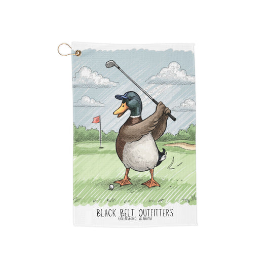 Fun Golf Towels with Quirky Duck Design, Great Gift for Golf Fans, Perfect for Birthdays, Father's Day, Club Events
