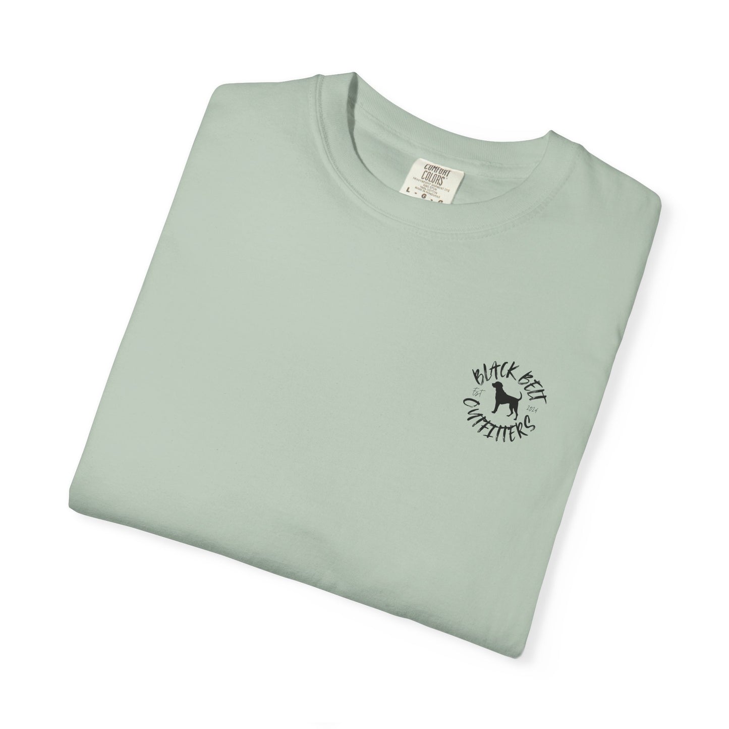 Black Belt Outfitters Camo Logo Unisex Garment-Dyed Pocket T-Shirt