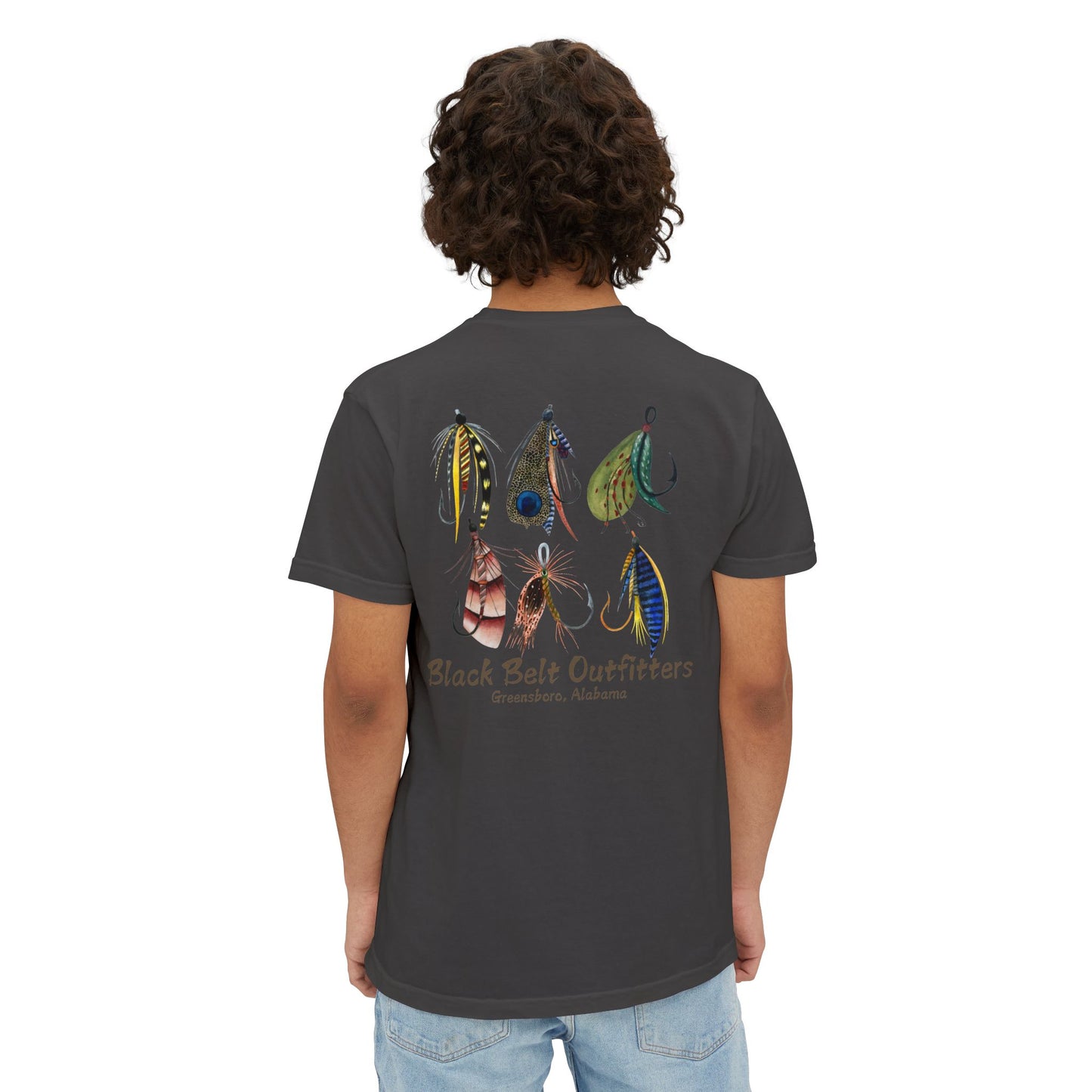 Black belt outfitters fishing lures Unisex Garment-Dyed Pocket T-Shirt